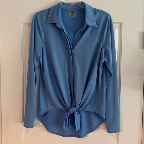 JoFit Tie Front Long Sleeve Athletic Top - Picture 1 of 8